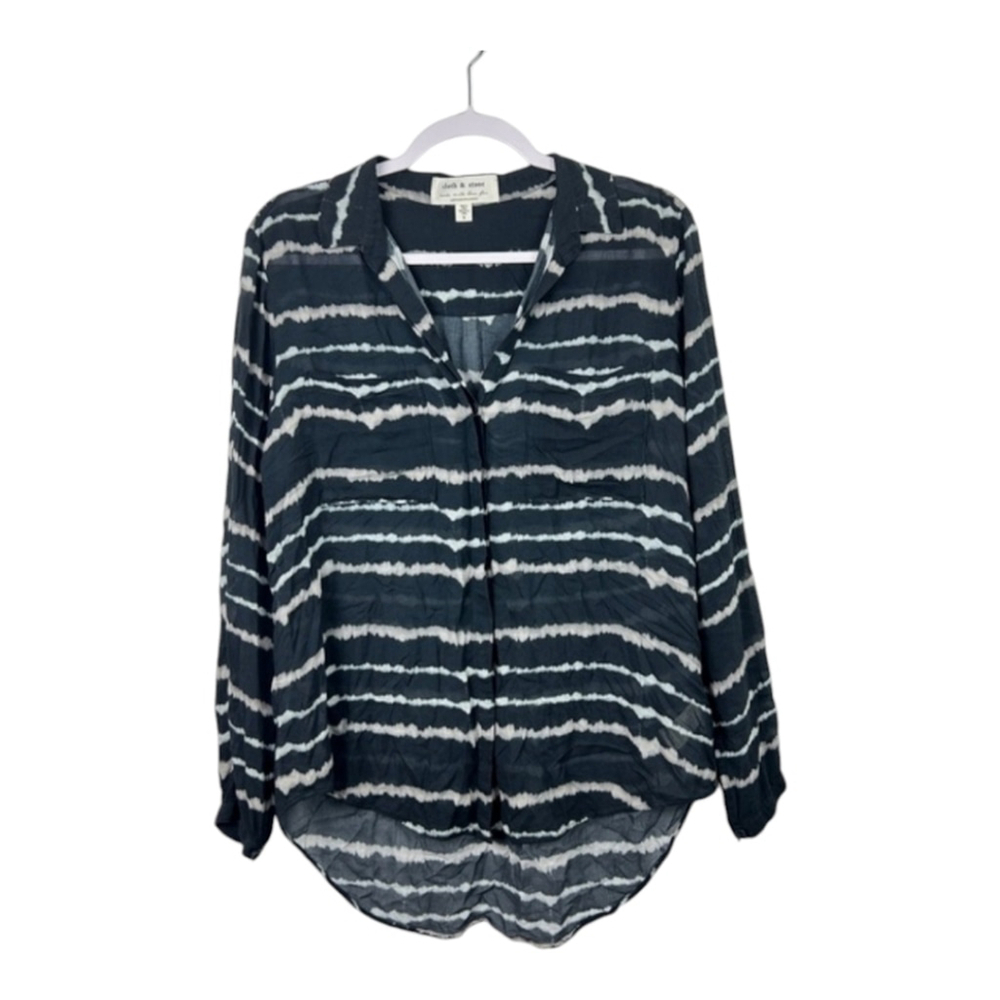 Anthropologie Cloth & Stone Tie-dye Lightweight Button-Up Top